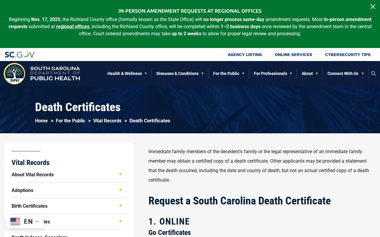 Greenwood city directory research with South Carolina death certificate access