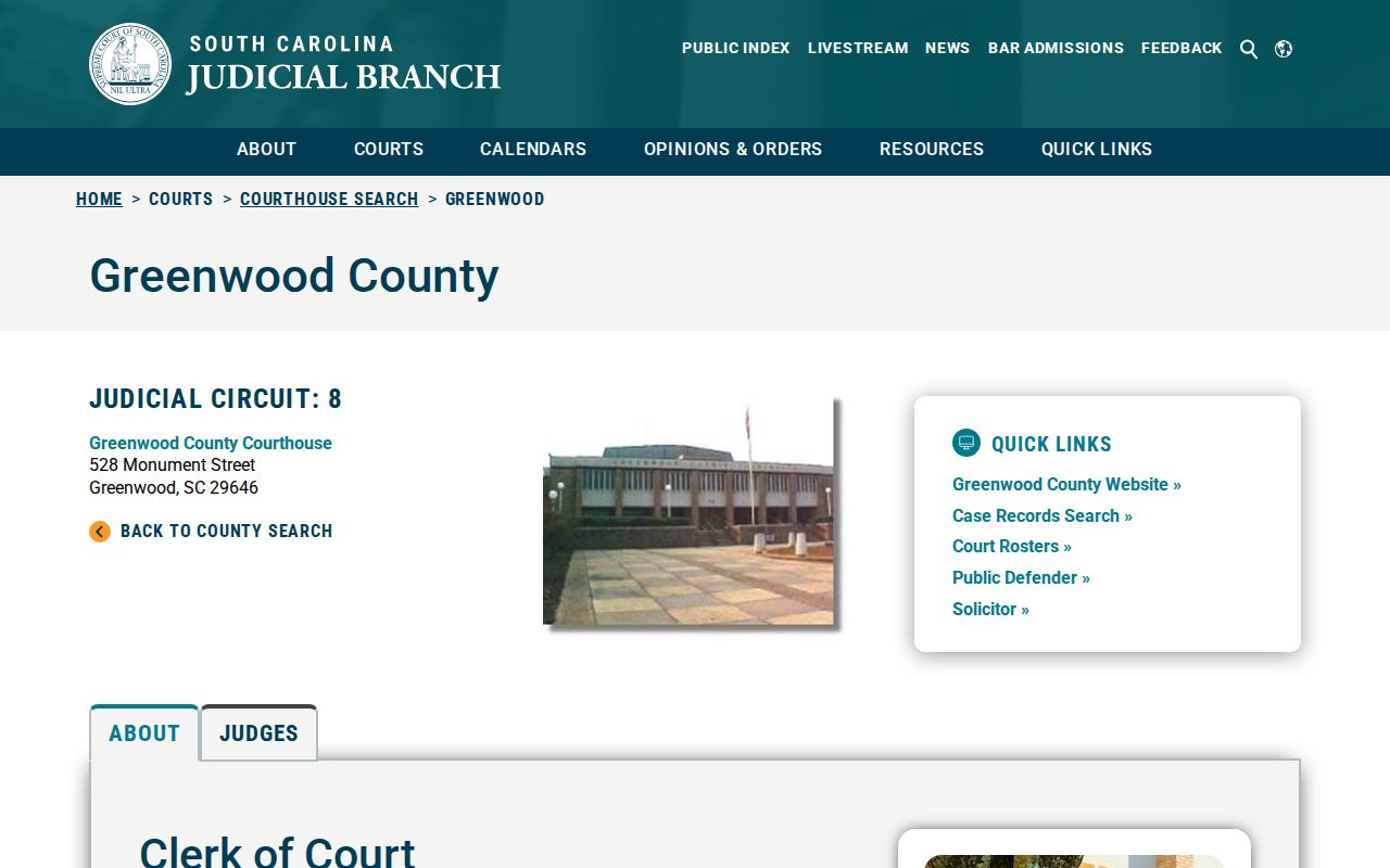 Greenwood resident lookup through the Greenwood courthouse gateway