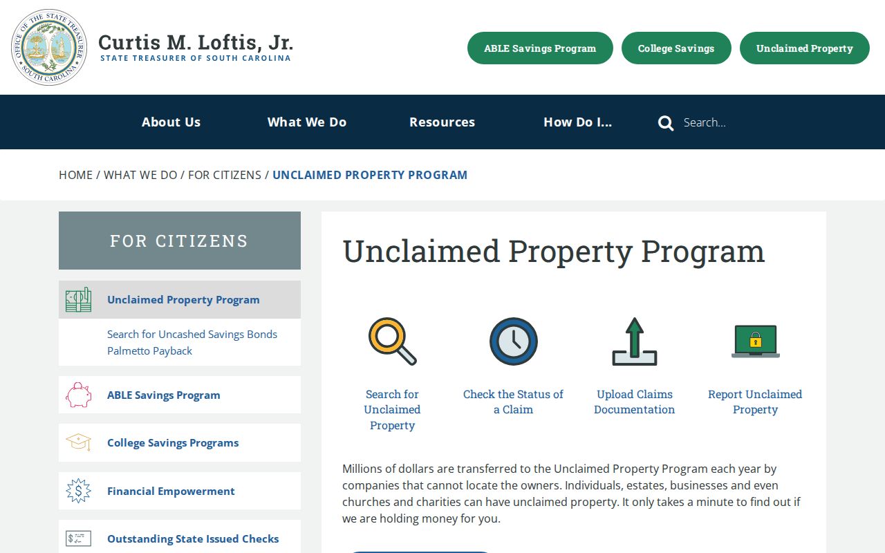 Greenwood resident lookup caution using South Carolina unclaimed property search