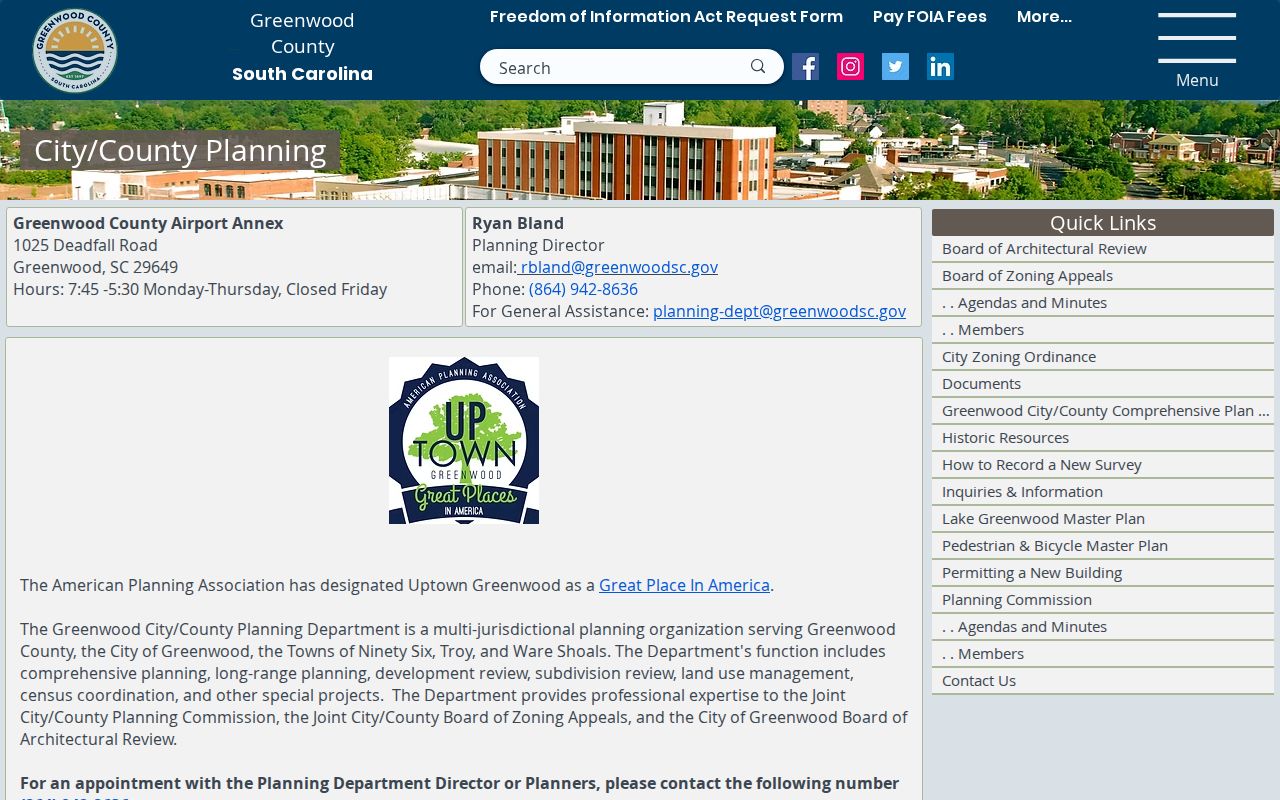 Greenwood street directory planning records page